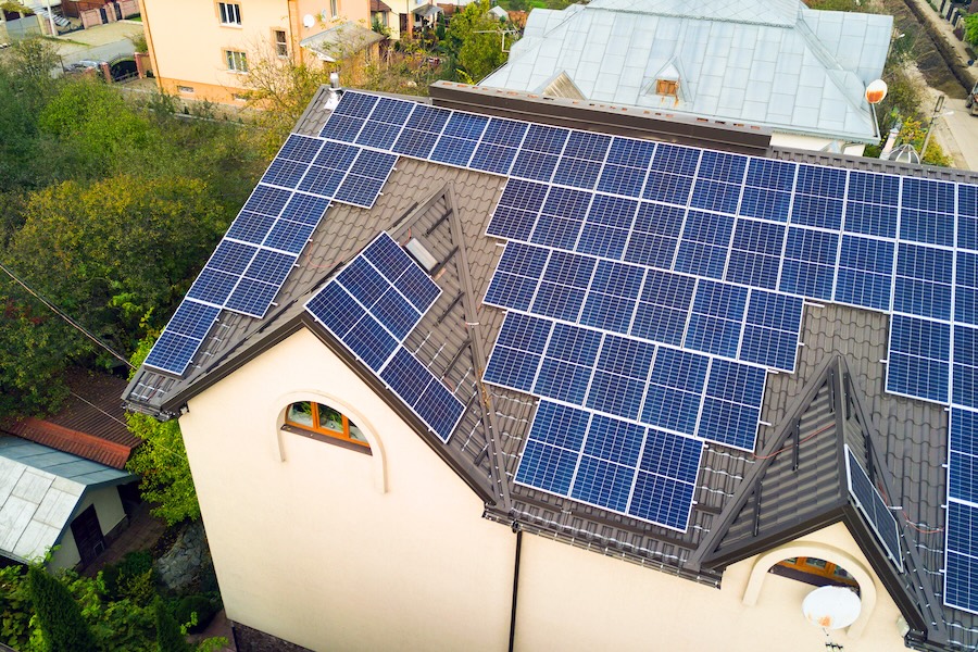 aerial view of a private house with solar photovol 2026 03 16 00 35 23 utc
